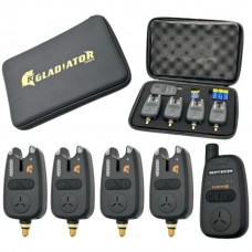 Набор сигнализаторов поклевки с пейджером Gladiator RF298 4+1 (RF2984)