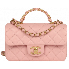 Брендовая женская сумка Chanel Mini Rectangular Flap Bag with CC Top Handle Pink - 3981 - 7961 - S02125 Брендовая женская сумка Chanel Mini Rectangular Flap Bag with CC Top Handle Pink - 3981 - 7961 - S02125