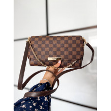 Женская сумка Louis Vuitton Favorite Damier Ebene Canvas | Cтильная, элегантаная, натуральная кожа art0111