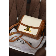 Брендовая женская сумка Celine Triomphe | Cтильная и компактная Crossbody Bag из натуральной кожи, Premium качество #art0158
