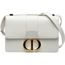 Брендовая женская сумка Dior 30 Montaigne Bag in White Calfskin - #art0256
