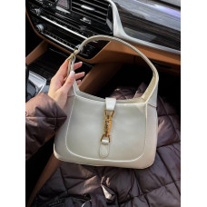 Женская сумка Gucci Jackie 1961 White | Cтильная и компактная handbag из натуральной кожи, Premium качество (art0267)