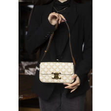 Брендовая женская сумка Celine Triomphe | Cтильная и компактная Crossbody Bag из натуральной кожи, Premium качество (art0316)