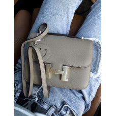 Брендовая женская сумка Hermes Constance | Cтильная и компактная Shoulder Bag из натуральной кожи, Premium качество #art0317