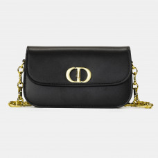 Брендовая женская сумка Dior Caro Black | Cтильная и компактная Shoulder Bag из натуральной кожи (art0337)