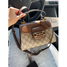 Брендовая женская сумка Gucci Horsebit 1955 | Стильная классическая shoulder bag | Premium качество art0338