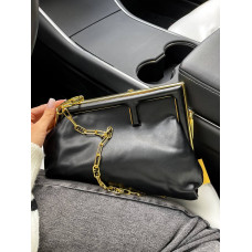 Брендовая женская сумка Fendi First Black | Cтильная и компактная, из натуральной кожи | Premium качество #art0348