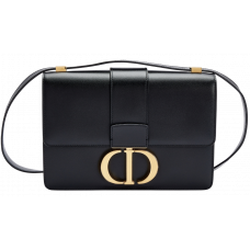 Брендовая женская сумка Dior 30 Montaigne Bag in Black Calfskin - #art0367