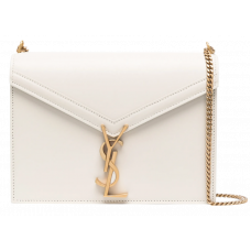 Брендовая женская сумка Saint Laurent Cassandra Shoulder Bag in White Leather - #art0379 Брендовая женская сумка Saint Laurent Cassandra Shoulder Bag in White Leather - #art0379