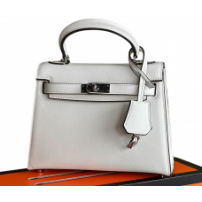 Брендовая женская сумка Hermes Mini Kelly 22 Craie/Palladium - #art0386 Брендовая женская сумка Hermes Mini Kelly 22 Craie/Palladium - #art0386