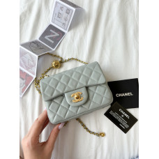 Брендовая женская сумка Chanel Classic Mint | Premium качество #art0397