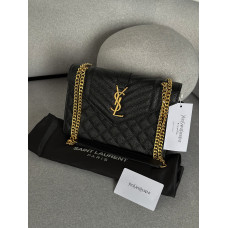 Брендовая женская сумка YSL Kate Medium Black | Cтильная и компактная, из натуральной кожи | Premium качество #art0400