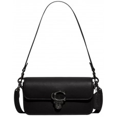 Брендовая женская сумка Coach Studio Baguette Bag Black | Стильная и компактная, из натуральной кожи | Premium качество #art0409