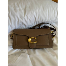 Брендовая женская сумка Coach Tabby 26 Brown | Cтильная и компактная shoulder/crossbody bag из натуральной кожи | Premium качество #art0412