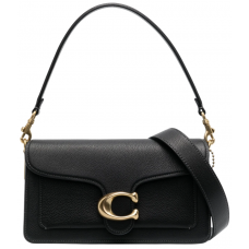Брендовая женская сумка Coach Tabby 26 Black | Cтильная и компактная shoulder/crossbody bag из натуральной кожи | Premium качество #art0413
