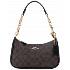 Брендовая женская сумка Coach Teri In Signature Canvas Brown - #art0416 - 99330