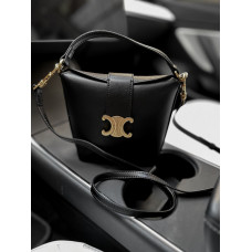 Брендовая женская сумка Celine Bucket In Triomphe | Cтильная и компактная Shoulder Bag из натуральной кожи, Premium качество #art0423