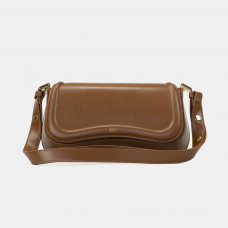 Женская сумка JW PEI Joy Bag, Brown (Premium) #art0432 | Cтильная, трендовая, компактная кросс-боди из натуральной кожи