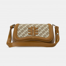 Брендовая женская сумка JW PEI Joy Bag Brown | Cтильная и компактная Shoulder Bag из натуральной кожи art0433