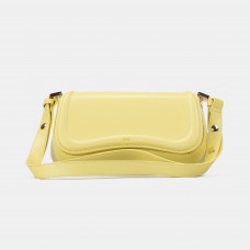 Женская сумка JW PEI Joy Bag, Yellow (Premium) #art0434 | Cтильная, трендовая, компактная кросс-боди из натуральной кожи