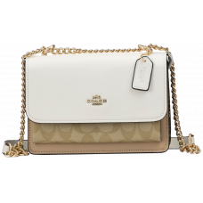 Брендовая женская сумка Coach Klare Crossbody Bag in Signature Canvas Light Khaki/Chalk/Snake - #art0301 - #art0439 Брендовая женская сумка Coach Klare Crossbody Bag in Signature Canvas Light Khaki/Chalk/Snake - #art0301 - #art0439