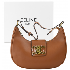 Брендовая женская сумка Celine Ava Triomphe | Cтильная и компактная shoulder bag из натуральной кожи | Premium качество #art0441