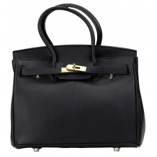 Брендовая женская сумка Hermes Birkin Black | Икона стиля и роскошии з натуральной кожи | Premium качество #art0448