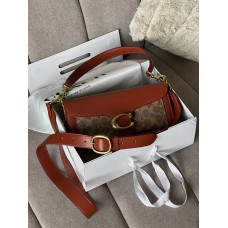 Брендовая женская сумка Coach Tabby | Cтильная и компактная Shoulder Bag из натуральной кожи, Premium качество #art0450