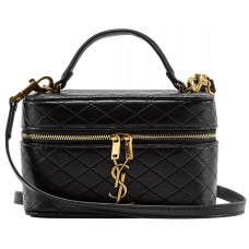 Брендовая женская сумка Saint Laurent Gaby Vanity Bag in Leather Black - #art0451 Брендовая женская сумка Saint Laurent Gaby Vanity Bag in Leather Black - #art0451