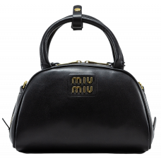 Брендовая женская сумка Miu Miu Top-Handle Bag in Black Leather - A0031
