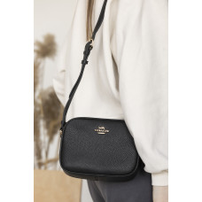 Брендовая женская сумка Coach Jamie Small Black | Cтильная и компактная Crossbody Bag из натуральной кожи, Premium качество #art0473