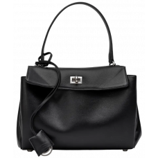 Брендовая женская сумка Balenciaga Rodeo Medium Black | Элегантная и вместительная, из натуральной кожи #art0481