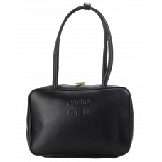 Женская сумка MIU MIU Arcadie Softy Leather Handbag, Black (Premium) #art0490 | Cтильная, элегантаная, натуральная кожа