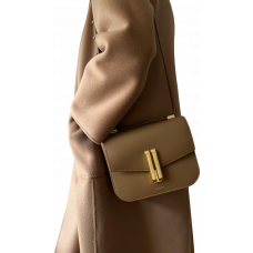 Брендовая женская сумка DeMellier The Vancouver Ecru | Элегантная черная shoulder bag на плечо на каждый день, Premium качество (art0497)