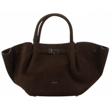 Брендовая женская сумка DeMellier The Midi New York Suede Brown | Вместительная коричневая shoulder bag на плечо на каждый день (art0501)