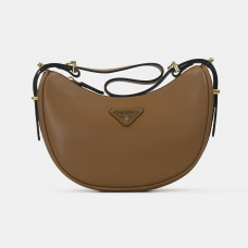 Женская сумка Prada Arqué | Cтильная и компактная Shoulder Bag из натуральной кожи, Premium качество (art0504)