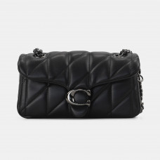 Женская сумка Coach Tabby Shoulder Bag Black #art0512 | Cтильная и компактная сумочка из натуральной кожи