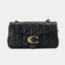 Женская сумка Coach Tabby Shoulder Bag Black #art0513 | Cтильная и компактная сумочка из натуральной кожи