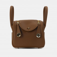 Брендовая женская сумка Hermes Lindy | Cтильная и компактная Shoulder Bag из натуральной кожи, Premium качество #art0519