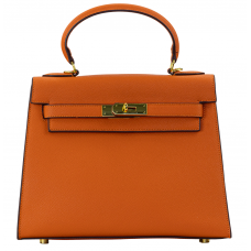Hermes Kelly 25 Orange Epsom | Cтильная и компактная Crossbody Bag из натуральной кожи, Premium качество #art0537