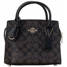 Брендовая женская сумка Coach Andrea Carryall In Signature Canvas | Вместительная handbag из натуральной кожи | Premium качество #art0538