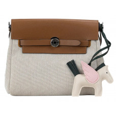Брендовая женская сумка Hermes Herbag Zip 20 Ecru-Beige-Fauve - H8220 - #art0570