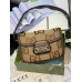 Брендовая женская сумка Gucci Horsebit 1955 Medium Shoulder in Jumbo GG Fabric Brown