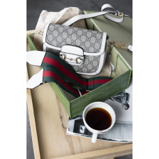 Брендовая женская сумка Gucci Horsebit 1955 | Стильная классическая shoulder bag | Premium качество art060