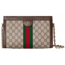Брендовая женская сумка Gucci Ophidia Medium Chain Shoulder Bag in Beige GG Monogram Coated Canvas - art062 Брендовая женская сумка Gucci Ophidia Medium Chain Shoulder Bag in Beige GG Monogram Coated Canvas - art062
