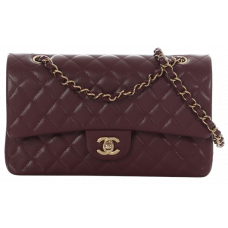 Брендовая женская сумка Chanel Classic 2.55 Medium Double Flap Burgundy - #art0514 - gen004