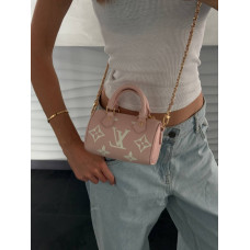 Брендовая женская сумка Louis Vuitton Nano Speedy Monogram Pink | Cтильная и элегантаная, из натуральной кожи lv1029