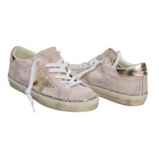 Брендовые женские кеды Golden Goose Superstar Suede Sneakers Premium Pink/Silver 37 - neon-1535-37