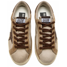 Брендовые женские кеды Golden Goose Superstar Suede Sneakers Premium Taupe/Brown 37 - neon-1536-37