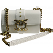 Брендова жіноча сумка Pinko Mini Love Bag One Simply White/Gold - pr0002571
